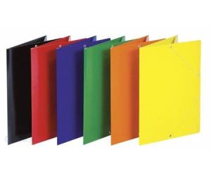 TECZKA Z GUMKĄ NAROŻNA OFICIO LAKIEROWANA A4 CZARNA  OX1891