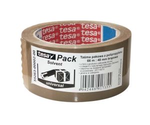 TAŚMA PAKOWA TESA SOLVENT BRĄZOWA 66x48MM