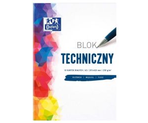 BLOK TECHNICZNY OXFORD A4 BIAŁY 10k 400093199