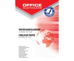 Papier kancelaryjny OFFICE PRODUCTS, w linie, A3, 500ark.