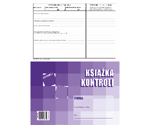 DRUK KSIĄŻKA KONTROLI EMEKO 148 A5 16 KART