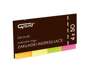 ZAKŁADKI INDEKSUJĄCE GRAND PAPIEROWE 20X50 4X50 KARTEK