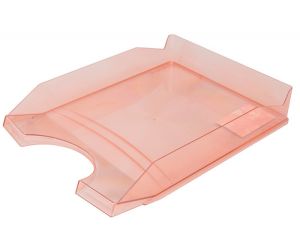 Szufladka na biurko OFFICE PRODUCTS, polistyren/PP, A4, transparentna czerwona