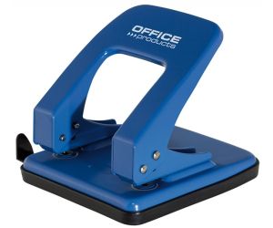 Dziurkacz OFFICE PRODUCTS, dziurkuje do 40 kartek, metal, niebieski
