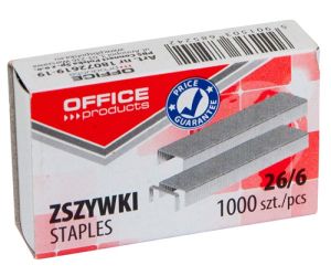 Zszywki OFFICE PRODUCTS, 26/6, 1000szt.