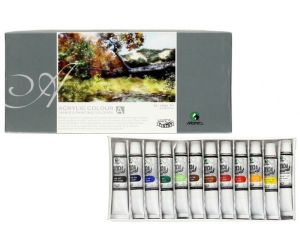 FARBY AKRYLOWE W TUBKACH MARIES 18 KOLORÓW x 12 ml