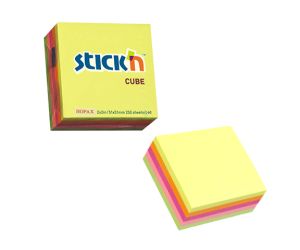 NOTES SAMOPRZYLEPNY STICK"N 51X51 MM 5 KOLORÓW NEONOWYCH 250 KARTEK