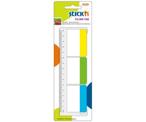 ZAKŁADKI INDEKSUJĄCE STICK"N PP 37X50MM 3 KOLORY NEONOWE