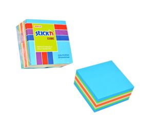NOTES SAMOPRZELEPNY STICK"N 51X51 MM NIEBIESKA MIX NEON I PASTEL 450K