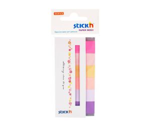 ZAKŁADKI INDEKSUJĄCE STICK"N PAPIEROWE 45X15 MM 6KOLORÓW NEON SPRING 180 KARTEK