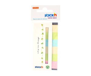 ZAKŁADKI INDEKSUJĄCE STICK"N PAPIEROWE 45X15 MM 6KOLORÓW NEON ECO 180 KARTEK