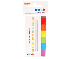 ZAKŁADKI INDEKSUJĄCE STICK"N PAPIEROWA 45X15 MM 6KOLORÓW NEON REINBOW 180 KARTEK