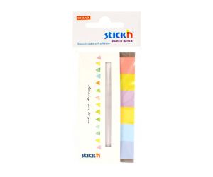 ZAKŁADKI INDEKSUJĄCE STICK"N PAPIEROWE 45X15 MM 6KOLORÓW NEON CANDY 180 KARTEK