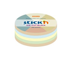 NOTES SAMOPRZYLEPNY KOŁO STICK"N 67X67 MM MIX 4 KOLORY NIEBIELONY + RECYKLING 250 KARTEK