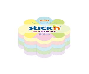 NOTES SAMOPRZYLEPNY KWIATEK STICK"N 67X67 MM MIX 5 KOLORÓW PASTELOWYCH 250 KARTEK