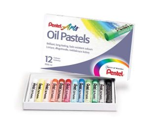 PASTELE OLEJNE PENTEL 12 KOLORÓW PHN-12
