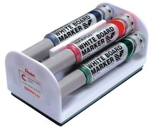 MARKER SUCHOŚCIERALNY PENTEL MAXIFLO MWL5M KPL 4SZTUKI + GĄBKA