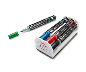 MARKER SUCHOŚCIERLANY PENTEL MAXIFLO MWL5S KPL 4 SZTUKI + GĄBKA