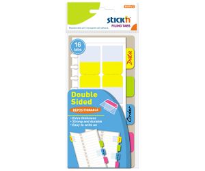 ZAKŁADKI INDEKSUJĄCE STICK"N DWUSTRONNE PP 25X72MM 4 KOLORY