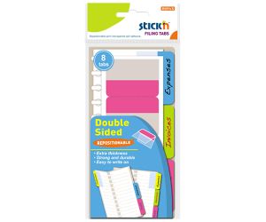 ZAKŁADKI INDEKSUJĄCE STICK"N DWUSTRONNE PP 51X72MM 4 KOLORY