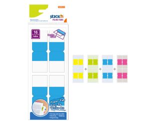 ZAKŁADKI INDEKSUJĄCE STICK"N DWUSTRONNE PP 25X72MM 4 KOLORY