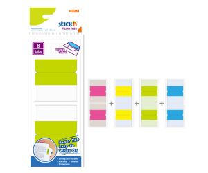ZAKŁADKI INDEKSUJĄCE STICK"N DWUSTRONNE PP 51X72 MM 4 KOLORY