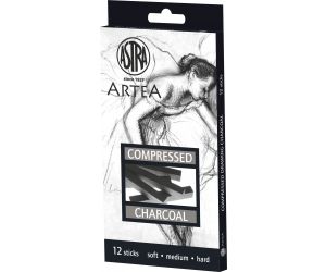 ARTEA WĘGIEL RYSUNKOWY PRASOWANY 12 SZTUK