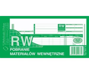 DRUK RW POBRANIE MATERIAŁÓW WEWNĘTRZNE 1/3 A4 MICHALCZYK 354-8