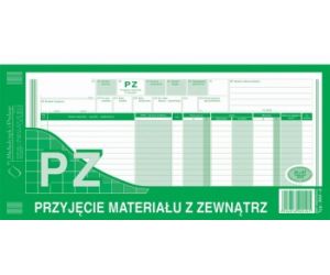 DRUK PZ PRZYJĘCIE MATERIAŁU Z ZEWNĄTRZ M&P 1/3 A3