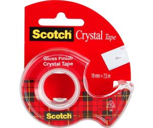 Taśma biurowa SCOTCH® Crystal Clear (6-1975), transparentna, 19mm, 7, 5m
