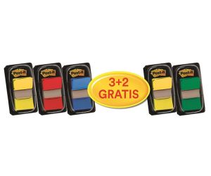 ZAKŁADKI INDEKSUJĄCE POST-IT® ZESTAW PROMO 3X50, 25,4X43,2MM +2X50 GRATIS