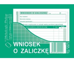 DRUK WNIOSEK O ZALICZKĘ M&P A6 408-5