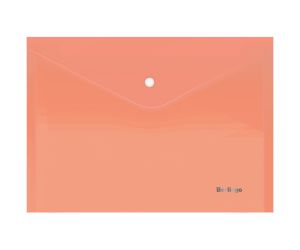 TECZKA KOPERTOWA BERLINGO ZATRZASKOWA "STARLIGHT" A4 POMARAŃCZOWO TRANSPARENTNA