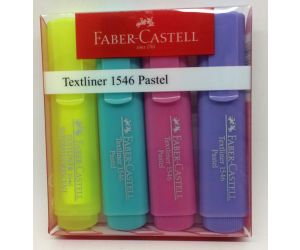 ZAKREŚLACZ FABER CASTELL 1546 KPL.4 KOLORY PASTELOWE
