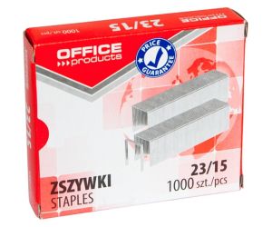 Zszywki OFFICE PRODUCTS, 23/15, 1000szt.