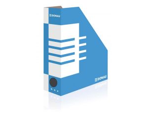 Pojemnik na dokumenty DONAU, karton, ścięty, A4/100mm, niebieski