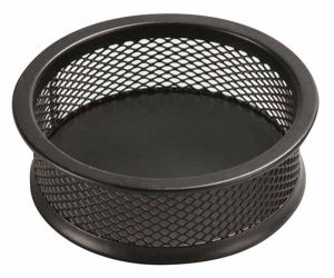 Pojemnik na spinacze Q-CONNECT Office Set, metalowy, czarny