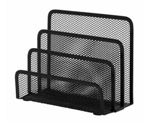 Sorter do korespondencji Q-CONNECT Office Set, metalowy, 3 przegrody, czarny