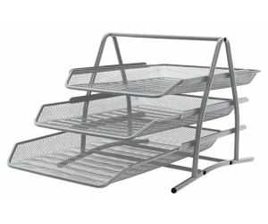 Zestaw na biurko Q-CONNECT Office Set, metalowy, 3 szufladki, srebrny