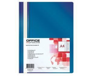 Skoroszyt OFFICE PRODUCTS, PP, A4, miękki, 100/170mikr., granatowy