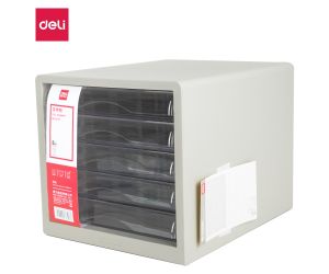 POJEMNIK Z 5 SZUFLADAMI DELI SZARY