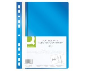 Skoroszyt Q-CONNECT, PP, A4, standard, 120/170mikr., wpinany, niebieski
