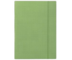 Teczka z gumką DONAU, karton, A4, 400gsm, 3-skrz., zielona w kratę