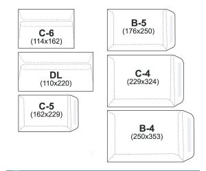 KOPERTA DL SK BIAŁA NC 75G PODDRUK NIEBIESKIE OPAKOWANIE 50 SZTUK