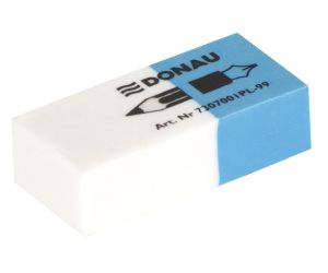 Gumka wielofunkcyjna DONAU, 41x18x11mm, niebiesko-biała