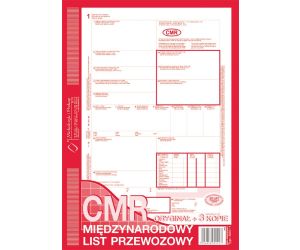 DRUK CMR MIĘDZYNARODOWY LIST PRZEWOZOWY (0+3K) M&P A4 800-1
