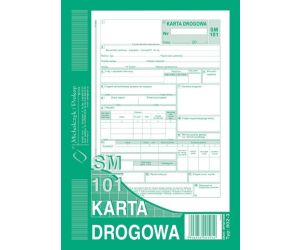 DRUK KARTA DROGOWA SAMOCHÓD OSOBOWY M&P A5/80  SM101 802-3