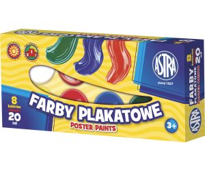 ASTRA FARBY PLAKATOWE 8 KOLORÓW x 20 ml
