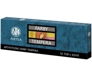 ARTEA FARBY TEMPERA ZESTAW 12 TUBEK
