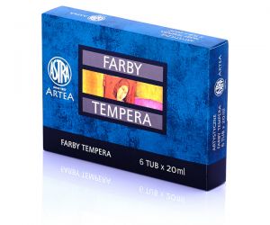 ARTEA FARBY TEMPERA ZESTAW 6 TUBEK